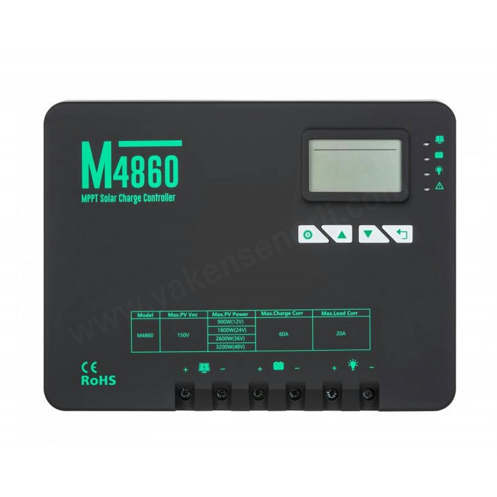 60 Amper 12v 24v 36v 48v Mppt Sarj Kontrol Cihazi Twi M4860 Yakens Depo