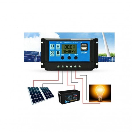 10 Amper 12/24V Solar Şarj Kontrol Cihazı Lexron