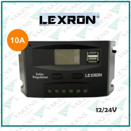 10A Solar Şarj Regülatörü 10 Amper Güneş Paneli Şarj Kontrol Cihazı Lexron 12/24V