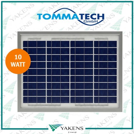 10 Watt 12V Polikristal Güneş Paneli Tommatech