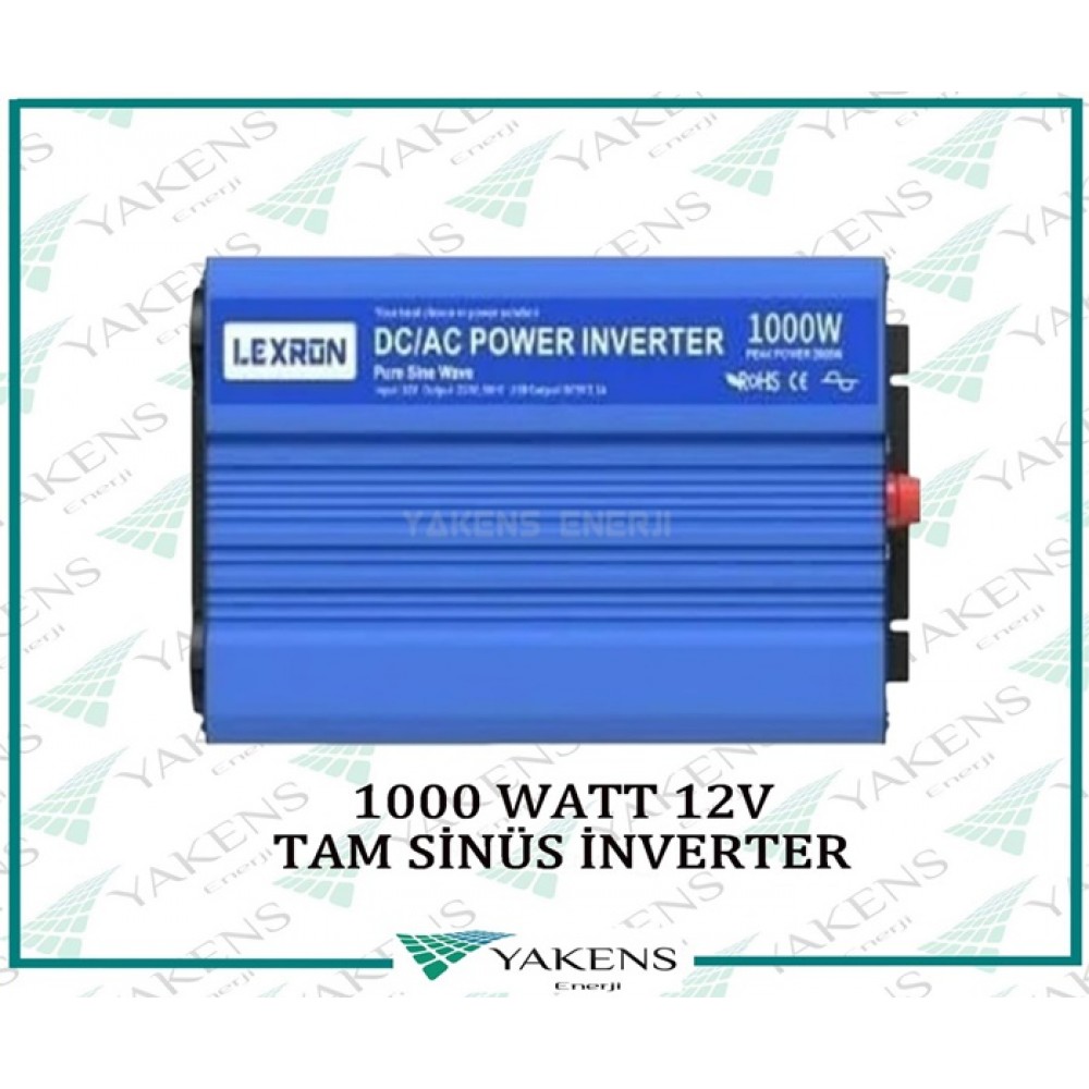1000 Watt 12V Tam Sinüs İnverter Lexron