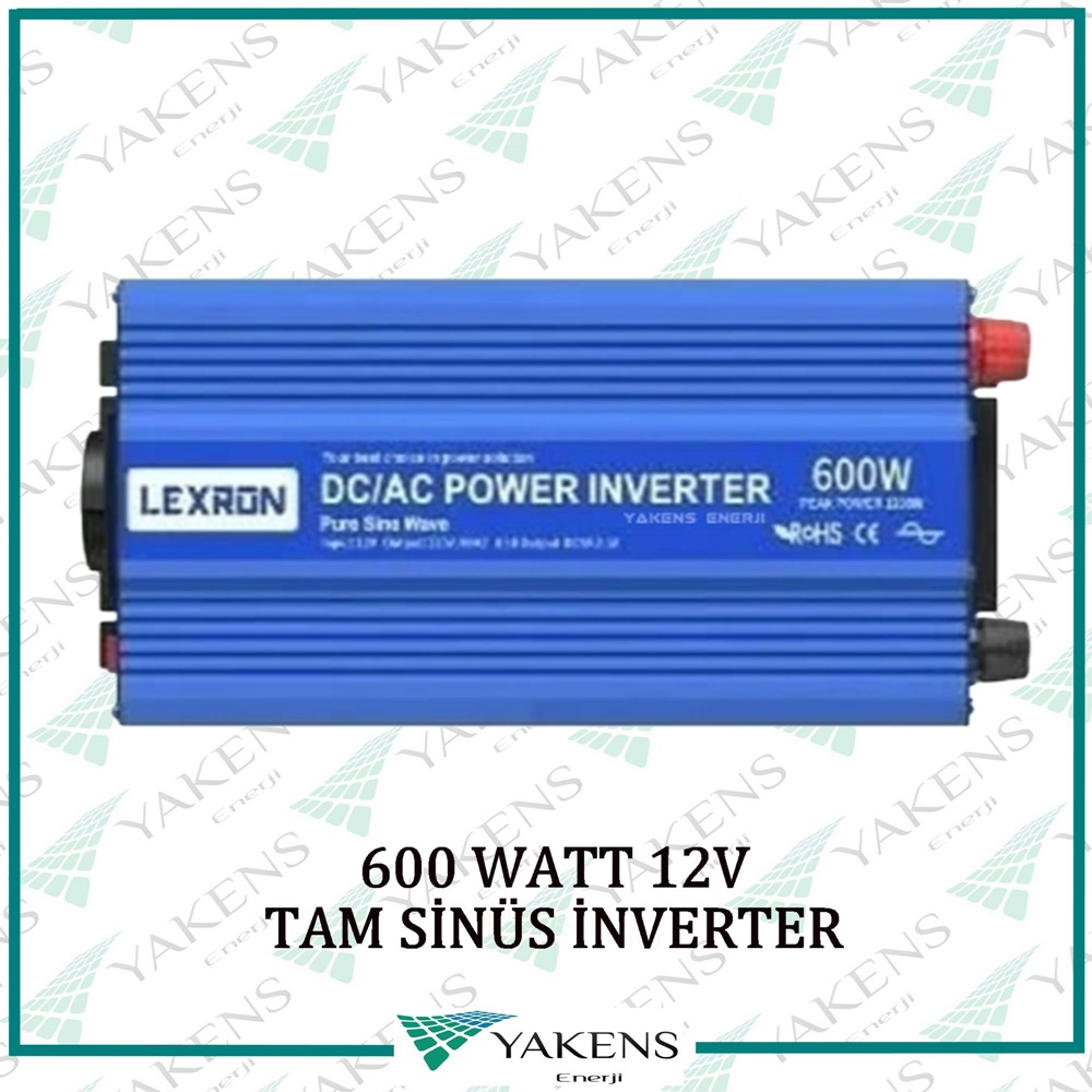 600 Watt 12V Tam Sinüs İnverter Lexron