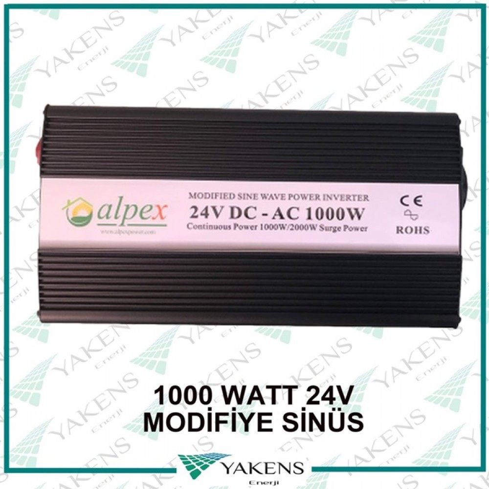 1000 Watt 24 Volt Modifiye Sinüs İnverter Alpex