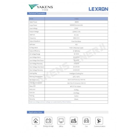 3000 Watt 12V Tam Sinüs İnverter Lexron