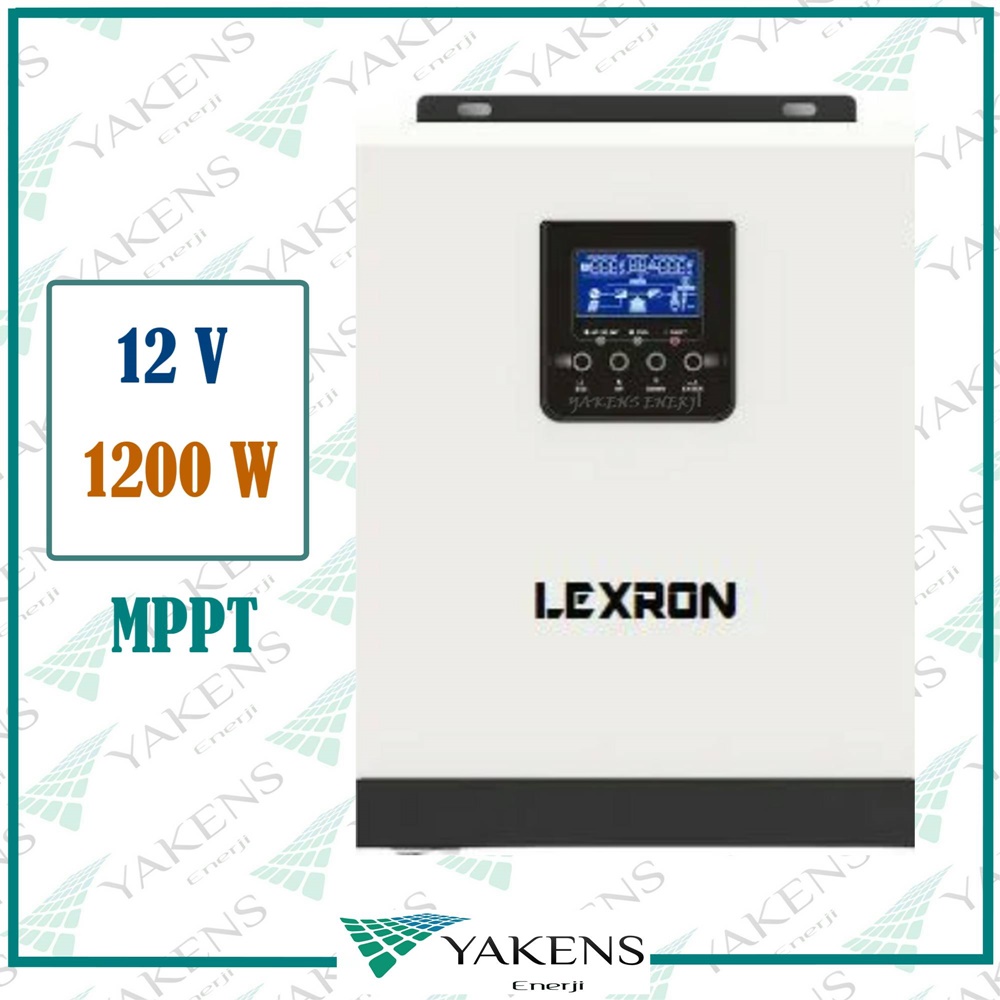 1200W 12V Tam Sinüs Akıllı İnverter 40A MPPT Şarjlı Lexron