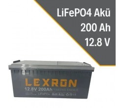 200Ah Amper 12.8V Lityum Akü Akü Lexron 