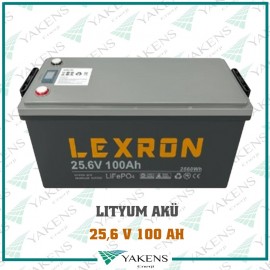 100Ah 25.6V LiFePO4 Pil Lityum Akü Lexron 100Ah 25.6V LiFePO4 Pil Lityum Akü Lexron