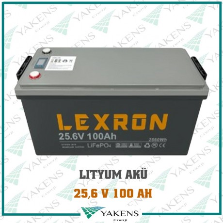 100Ah 25.6V LiFePO4 Pil Lityum Akü Lexron