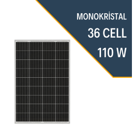 25 Watt Monokristal Güneş Paneli A Kalite Lexron 