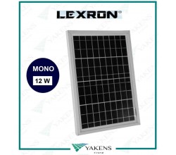 12 Watt 12V Monokristal Güneş Paneli Lexron 