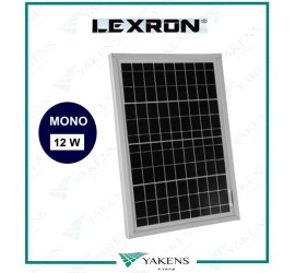 12 Watt 12V Monokristal Güneş Paneli Lexron 