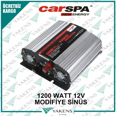 1200 Watt 12V Modifiye Sinüs İnverter Carspa