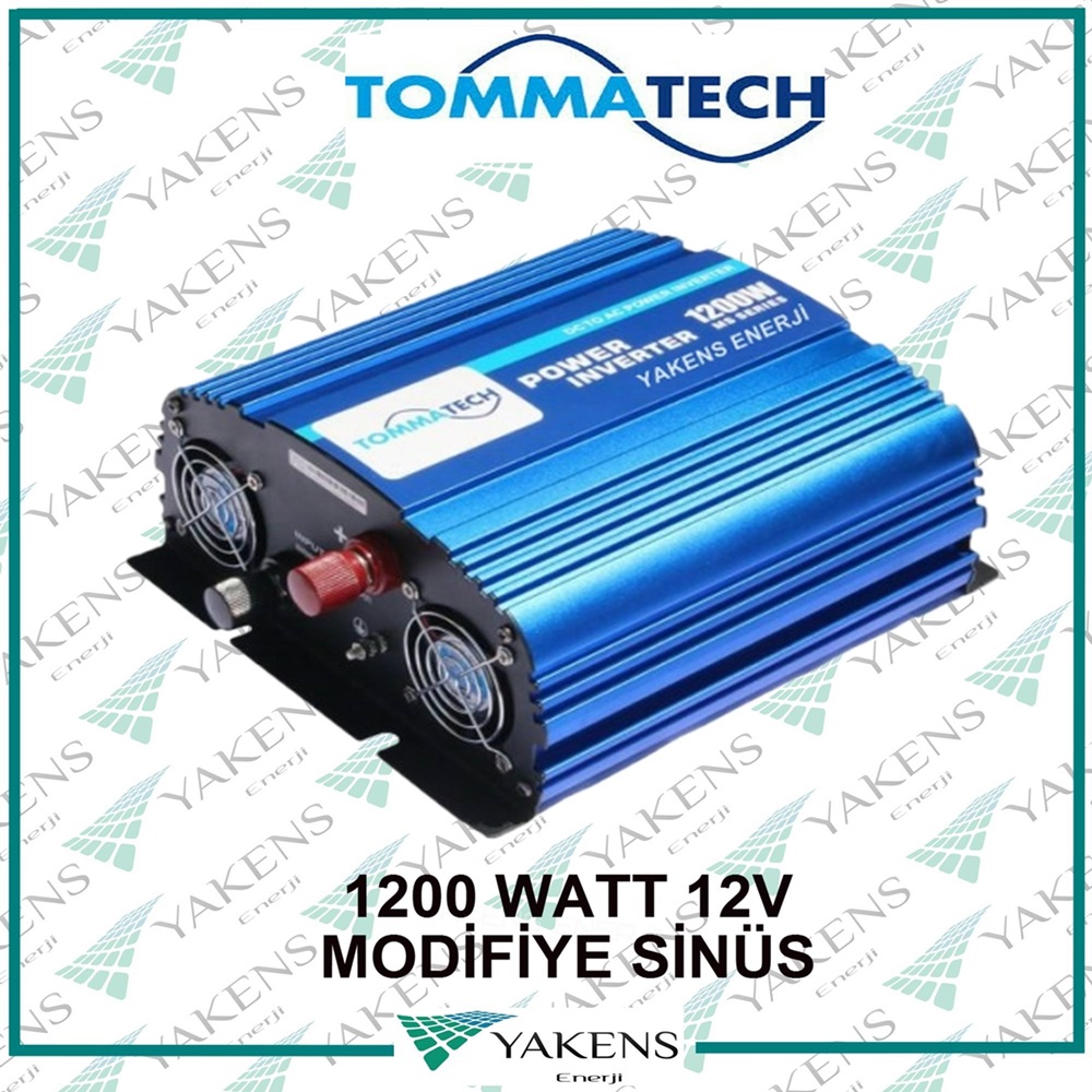 1200W 12V Modifiye Sinüs İnverter Tommatech