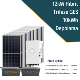 12KW TRİFAZE HİBRİT SİSTEM 2 12KW TRİFAZE HİBRİT SİSTEM 2