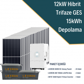 12KW TRİFAZE HİBRİT SİSTEM 3 12KW TRİFAZE HİBRİT SİSTEM 3