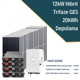 12KW TRİFAZE HİBRİT SİSTEM 4 12KW TRİFAZE HİBRİT SİSTEM 4