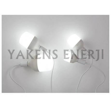 12V 30W Solar Led Ampul Beyaz Renk Ampul Yüksek Işık Gücü