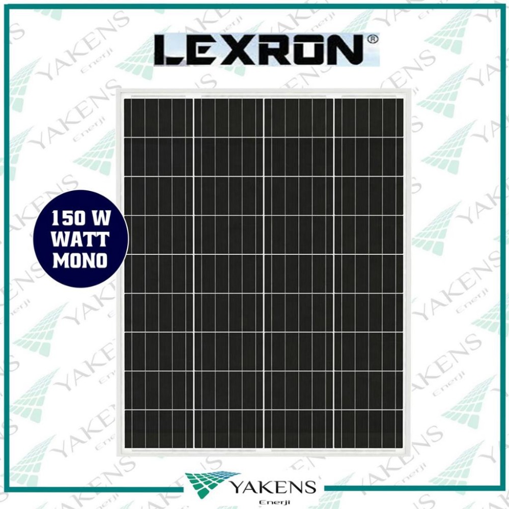 150 Watt 12V Monokristal Güneş Paneli Lexron