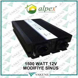 1500 Watt 12V Modifiye Sinüs İnverter Alpex 