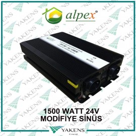 1500 Watt 24V Modifiye Sinüs İnverter Alpex 