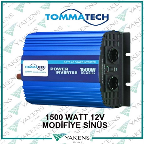1500W 12V Modifiye Sinüs İnverter Tommatech
