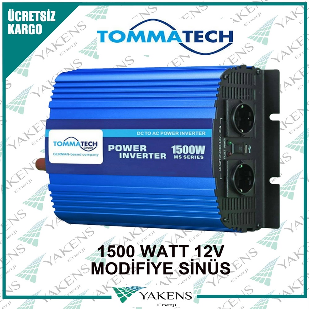 1500W 24V Modifiye Sinüs İnverter Tommatech