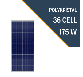 175 Watt 12V Polikristal Güneş Paneli Lexron 