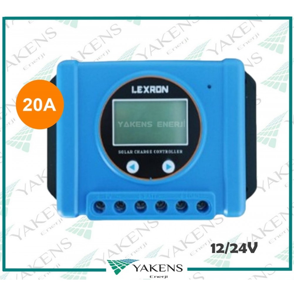 20 Amper 12/24V Solar Pwm Şarj Kontrol Cihazı Lexron