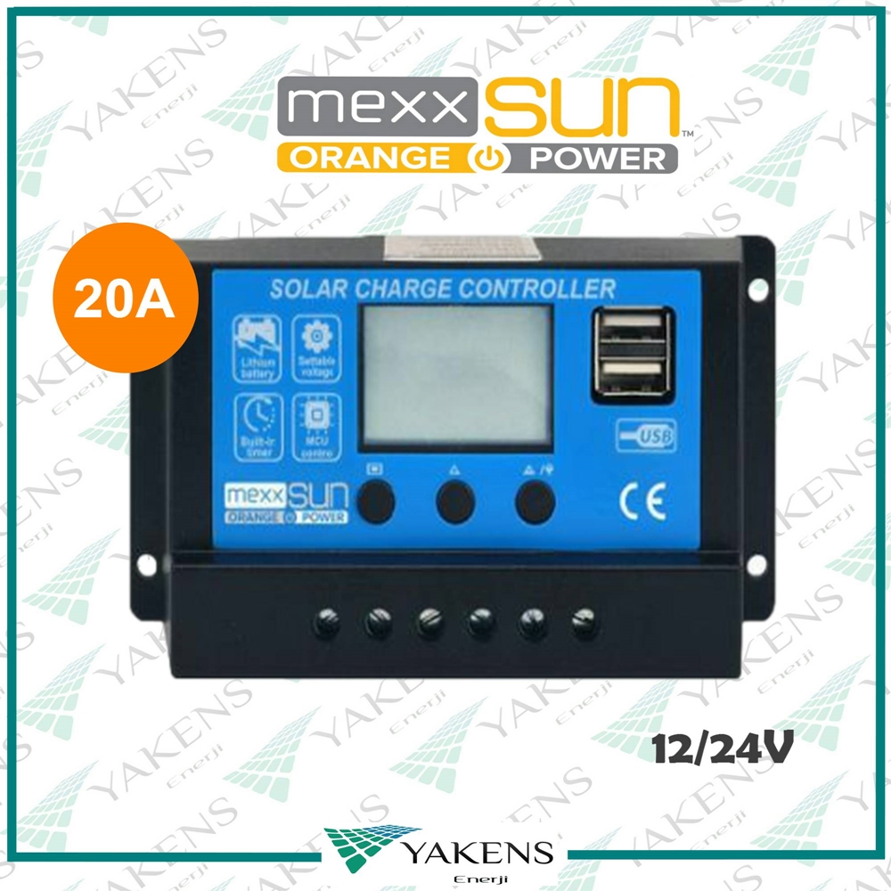 20 Amper 12/24V Solar Şarj Kontrol Cihazı Mexxsun