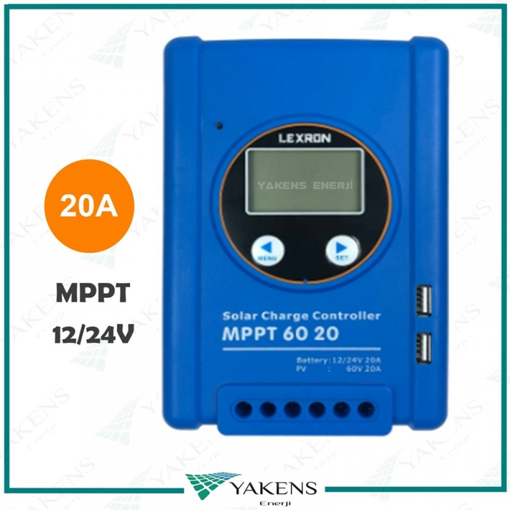 20 Amper Mppt 12/24V Solar Şarj Cihazı Lexron