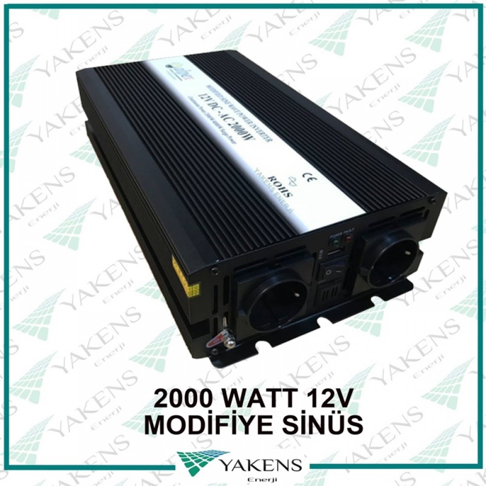 2000 Watt 12 Volt Modifiye Sinüs İnverter Alpex 