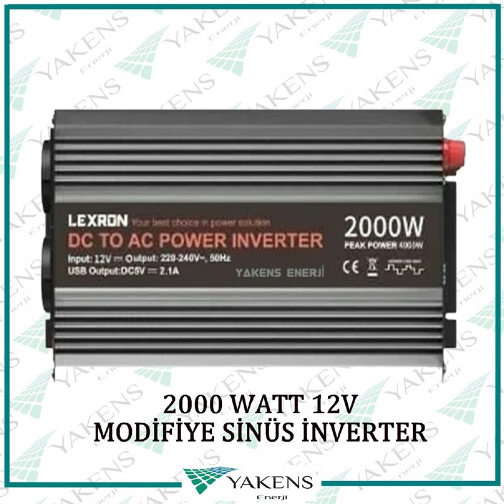 2000 Watt 12V Modifiye Sinüs İnverter