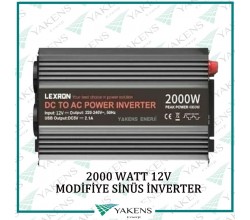2000W Watt 12V Modifiye Sinüs İnverter Lexron 