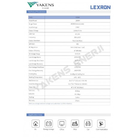 2000 Watt 12V Tam Sinüs İnverter Lexron