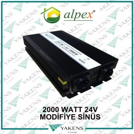 2000 Watt 24V Modifiye Sinüs İnverter Alpex 