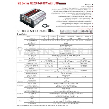 2000 Watt 24V Modifiye Sinüs İnverter Carspa