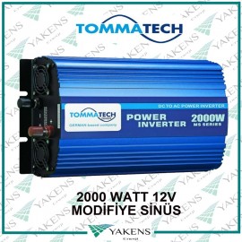 2000W 12V Modifiye Sinüs İnverter Tommatech