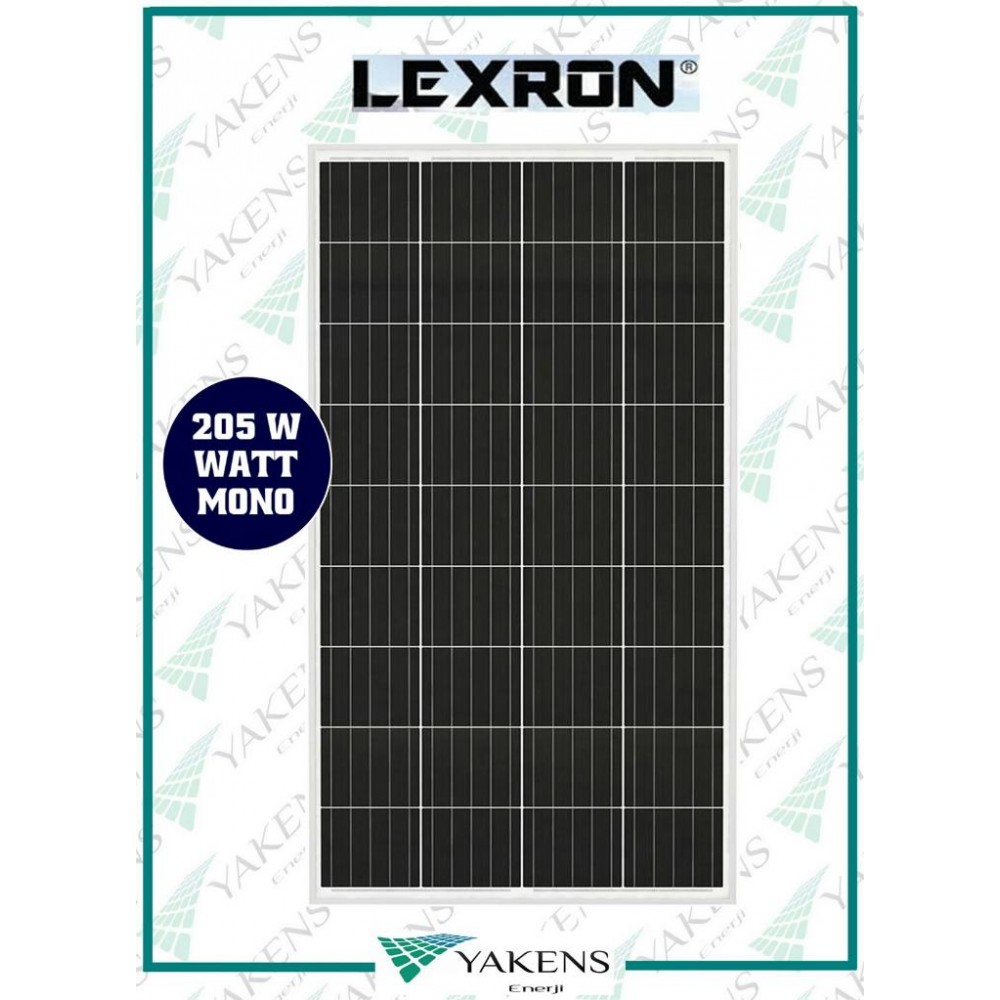 205 Watt 12V Monokristal Güneş Paneli Lexron