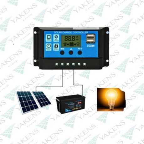 20A Solar Şarj Regülatörü 20 Amper Güneş Paneli Şarj Kontrol Cihazı Lexron 12/24V