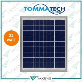 22 Watt Polikristal Güneş Paneli Tommatech