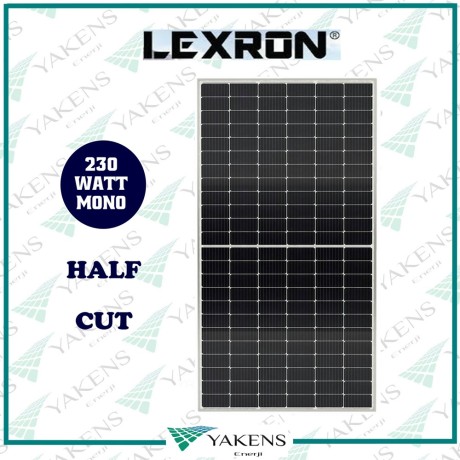 230W Half Cut Monokristal Güneş Paneli Lexron