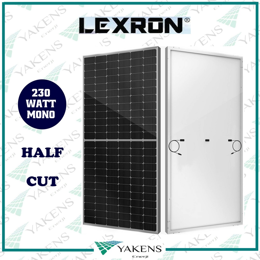 230W Half Cut Monokristal Güneş Paneli Lexron