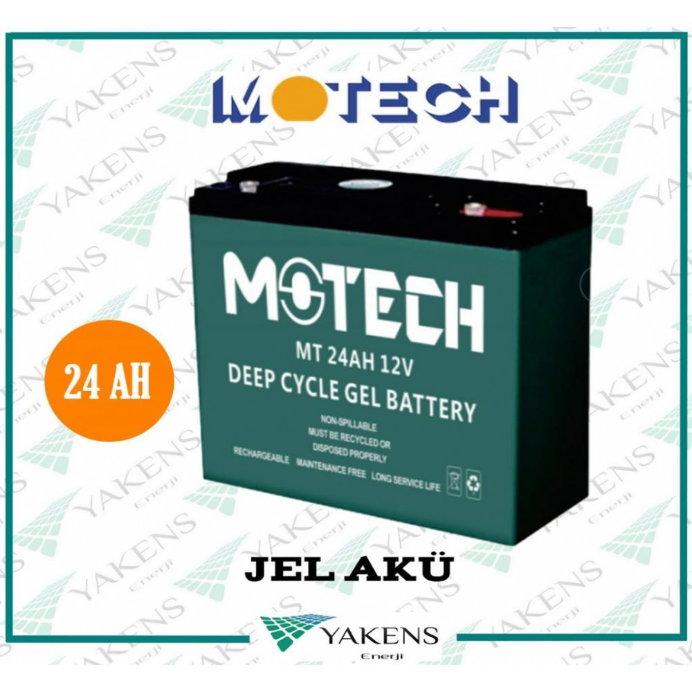 24 Amper Jel Akü Motech
