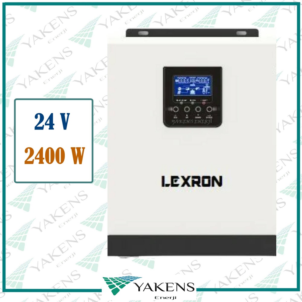 2400W 24V Tam Sinüs Akıllı İnverter 50A Pwm Solar Şarj Lexron