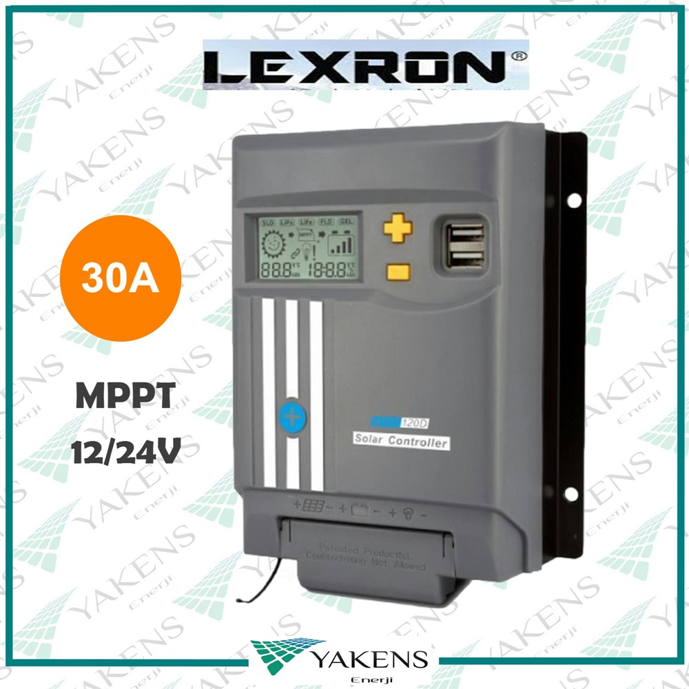 30 Amper Mppt 12/24V Solar Şarj Cihazı 30A 12/24 Volt Mppt Regülatör Lexron