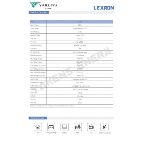 300 Watt 12V Modifiye Sinüs İnverter Lexron