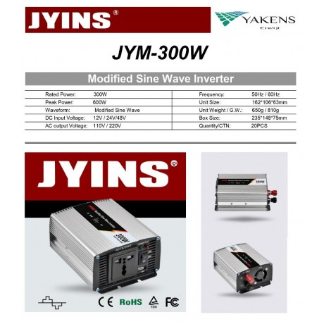 300 Watt 12V Modifiye Sinüs İnverter Jyıns