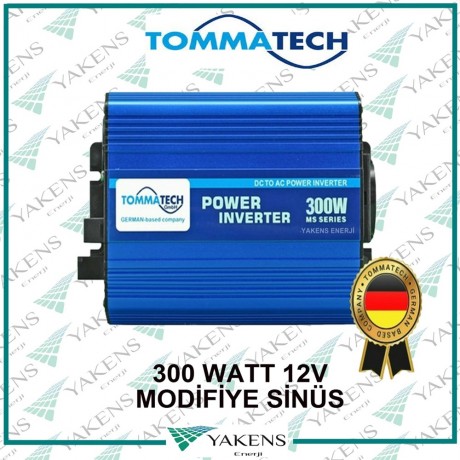 300W 12V Modifiye Sinüs İnverter Tommatech