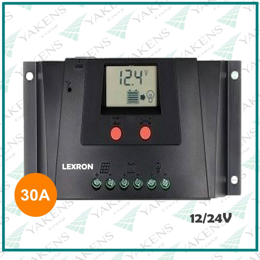 30 Amper 12/24V Solar Pwm Şarj Kontrol Cihazı Lexron