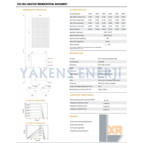 385W Half Cut Monokristal Güneş Paneli Lexron